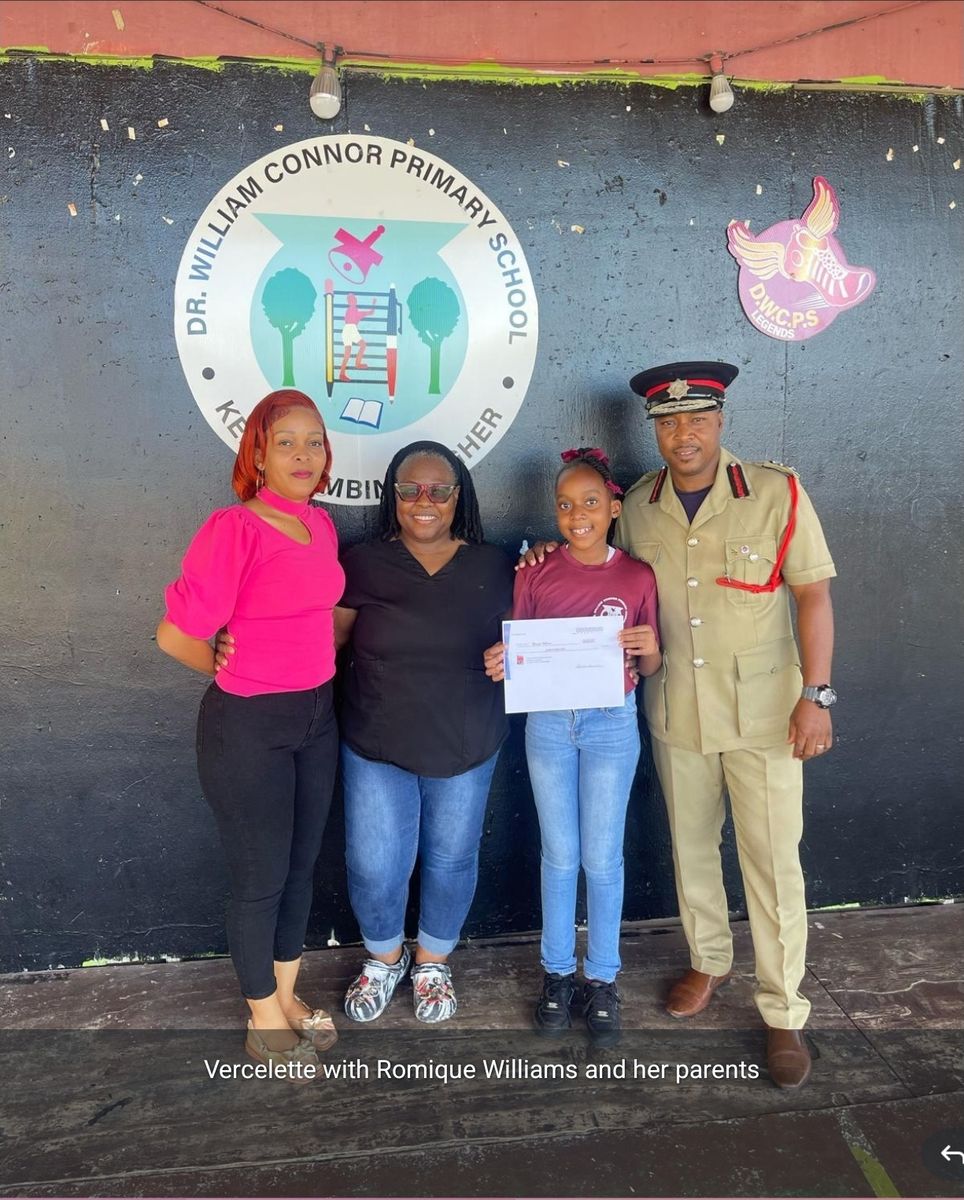 Vercelette with Romique Williams and her parents